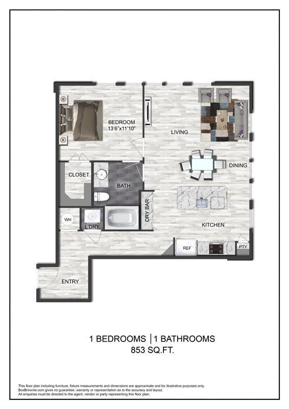 Floor plan layout diagram for A5